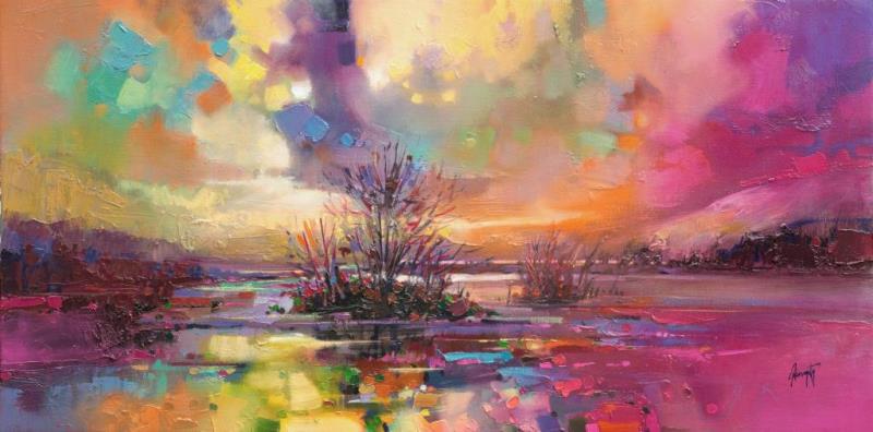 Loch Fyne Colour original abstract landscape painting by Scott Naismith