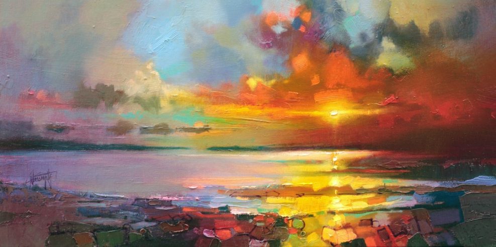 Legato Shore sunset painting by Scott Naismith