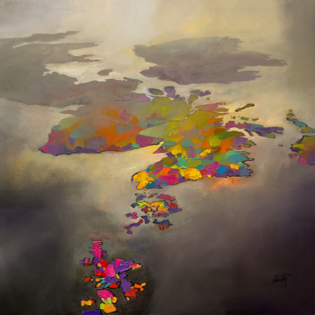 A Different Perspective. Scotland from Shetland painting by Scott Naismith