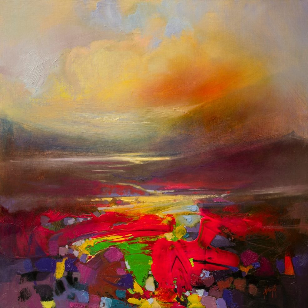 Present Energy semi-abstract landscape painting by Scott Naismith