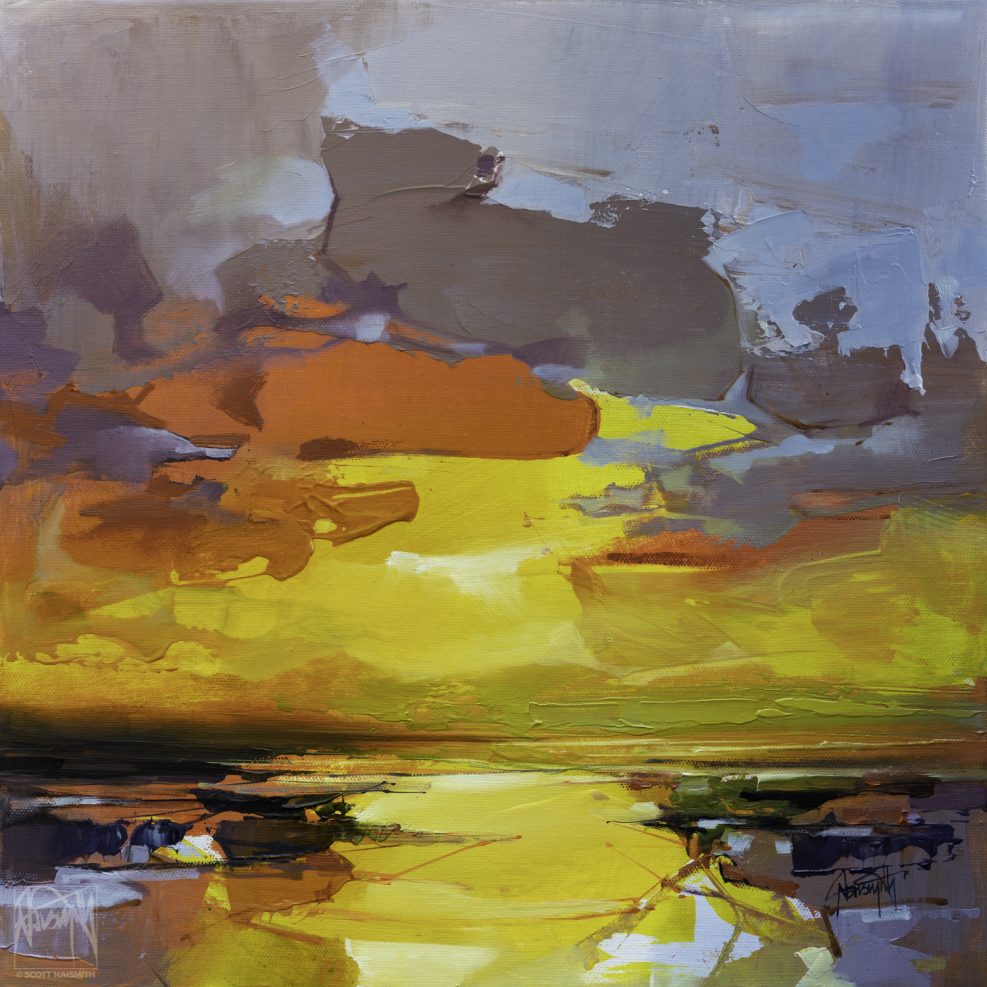 'Clarity in Chaos III' 40 x 40cm original oil on linen by Scott Naismith