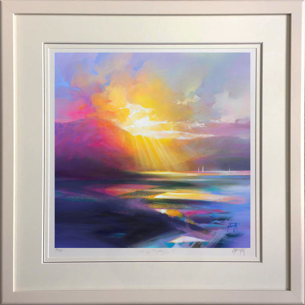 Serene Light framed in WHITE